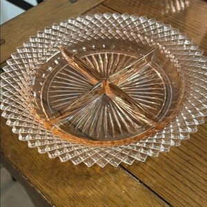 Anchor Hocking Miss America Pink Relish dish Depression Glass